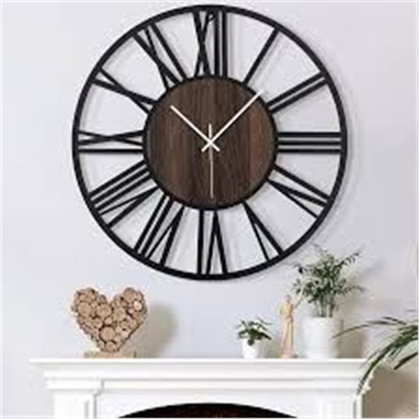BRAND NEW 16" LARGE MODERN METAL WALL CLOCK