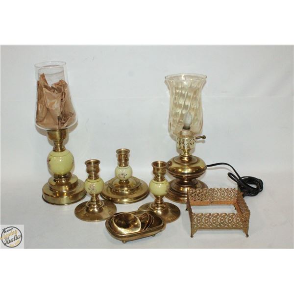 ESTATE BRASS COLLECTION 15 PIECES INCLUDES