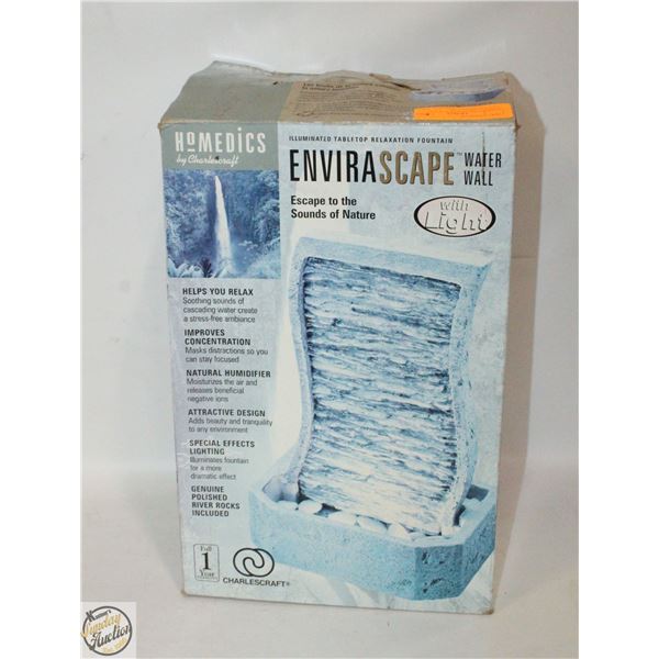 EVIRASCAPE WATER WALL W/ LIGHT HOMEDICS BY