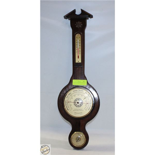 VINTAGE BAROMETER MADE IN FRANCE 26" LONG