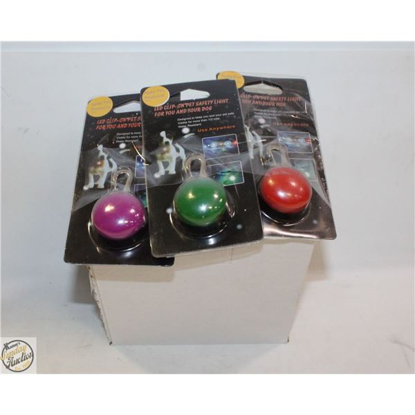 15 NEW CLIP ON PET OUTDOOR SAFETY LIGHT LED