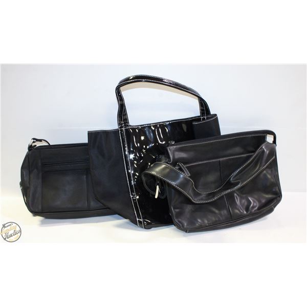 3 DEREK ALEXANDER LEATHER HANDBAGS