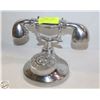 Image 1 : METAL CHROMED TELEPHONE STATUE-ESTATE