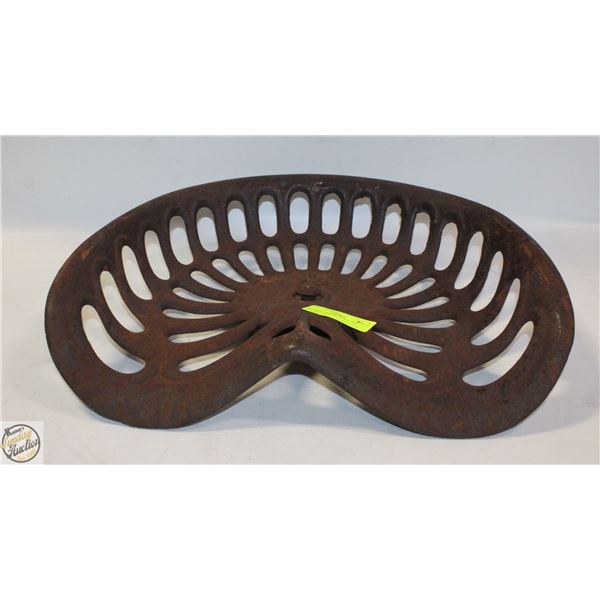 ANTIQUE CAST IRON TRACTOR SEAT-ESTATE