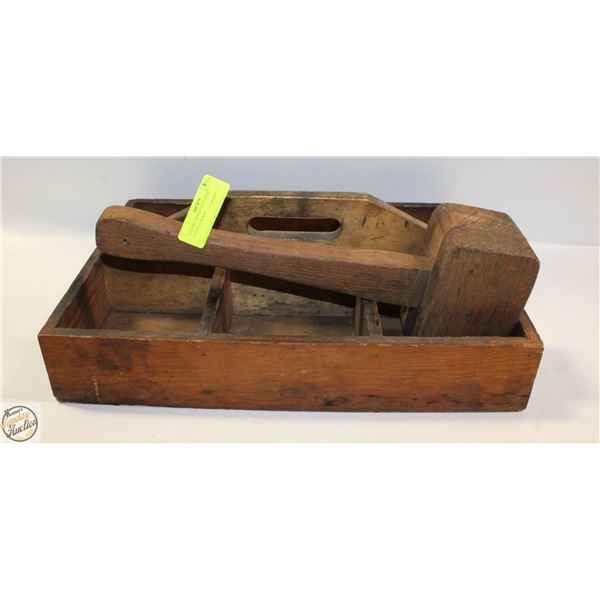 ANTIQUE WOOD MALLET & ANTIQUE WOOD