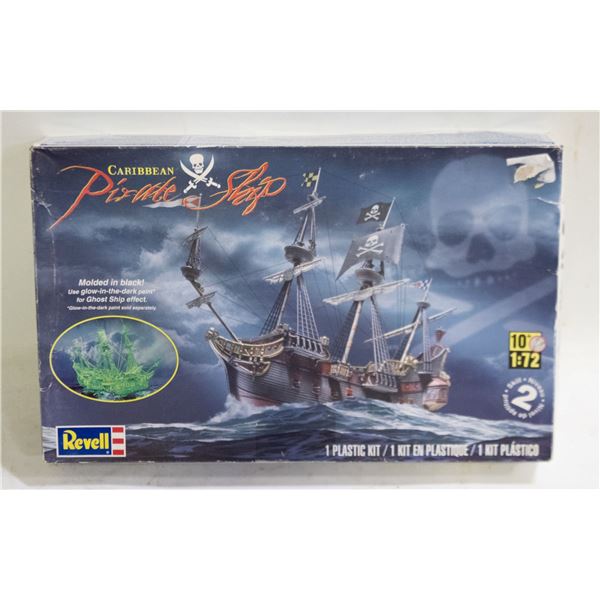 REVELL CARIBBEAN PIRATE SHIP MODEL PARTS IN BAG