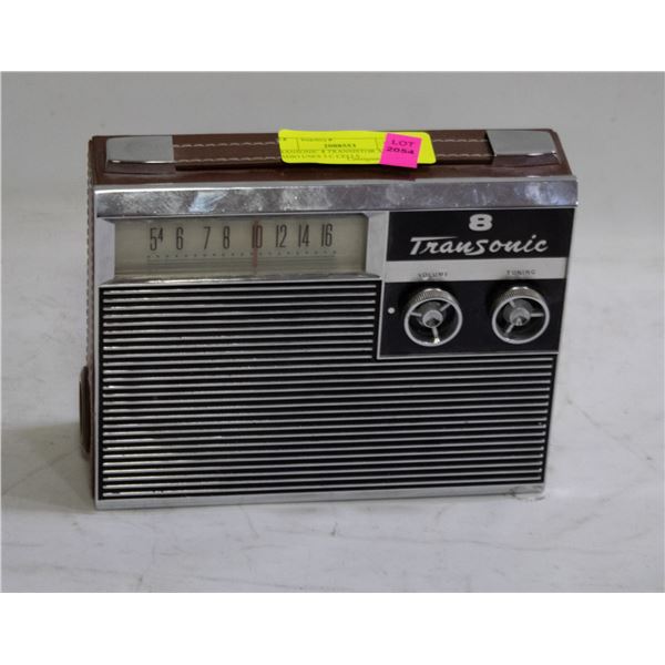 TRANSONIC 8 TRANSISTOR AM RADIO USES 3 C CELLS