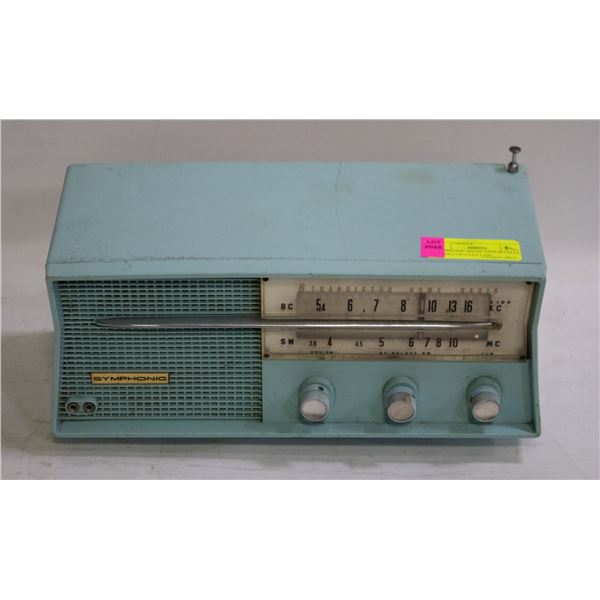 SYMPHONIC AM/SW USES 6D CELLS WORKS CRACKED CASE