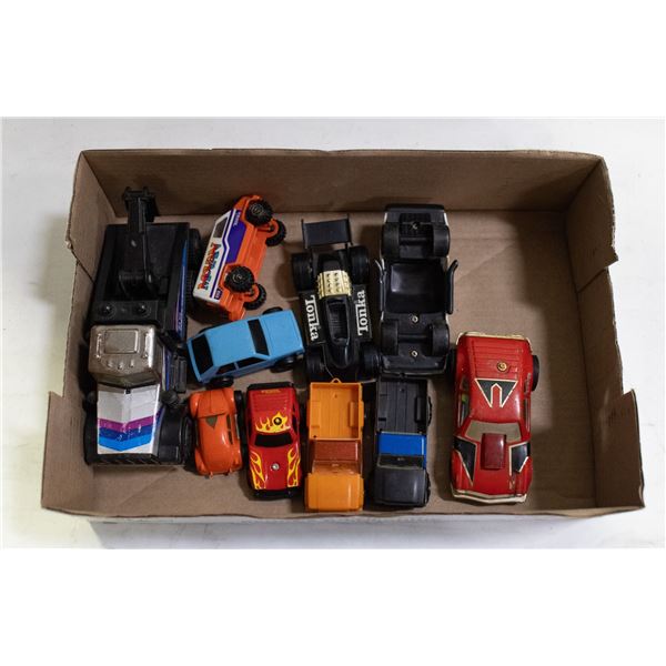 TRAY OF TONKA CARS