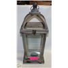 Image 1 : WOOD AND GLASS LANTERN