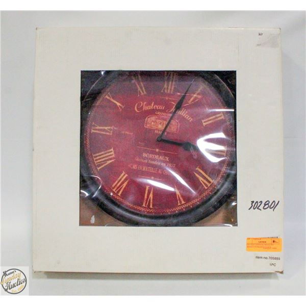 VINTAGE CHATEAU JOULLIAN GRAND VIN FRANCE CLOCK