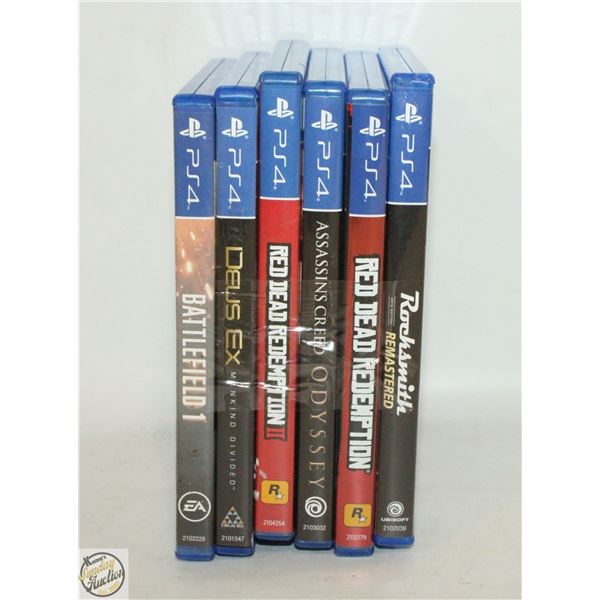 LOT OF 6 PS4 GAMES