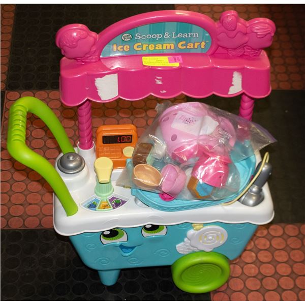 LEAP FROG SCOOP & LEARN ICE CREAM CART + EXTRAS