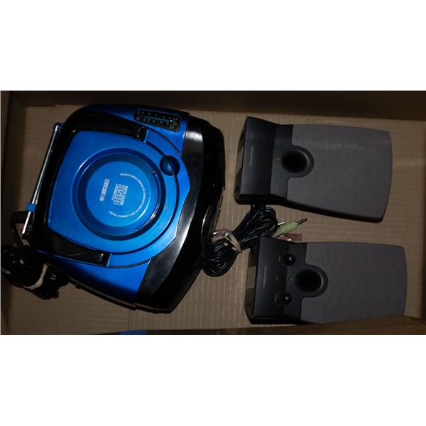 HARMON KARDON SPEAKERS & CURTIS CD RADIO