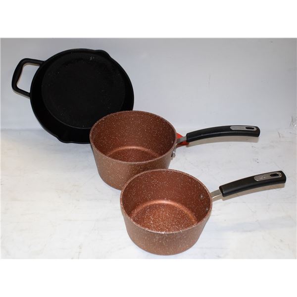 CAST IRON LAGOSTINA LARGE FRY PAN &