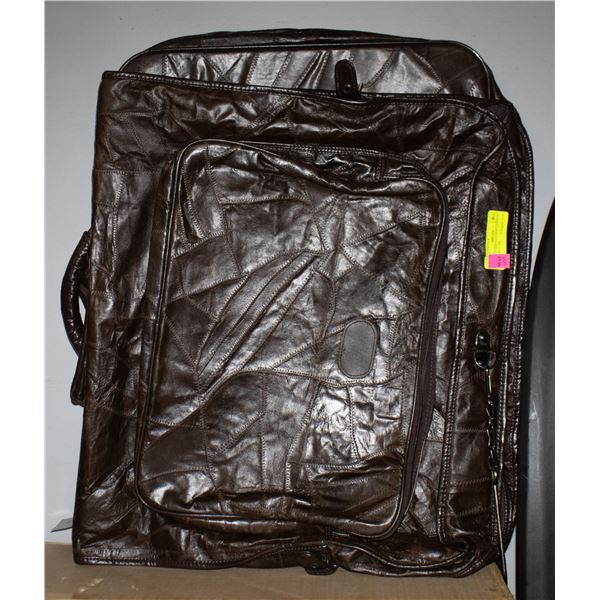 FLAT OF NEW LEATHER GARMENT BAG AND CASE