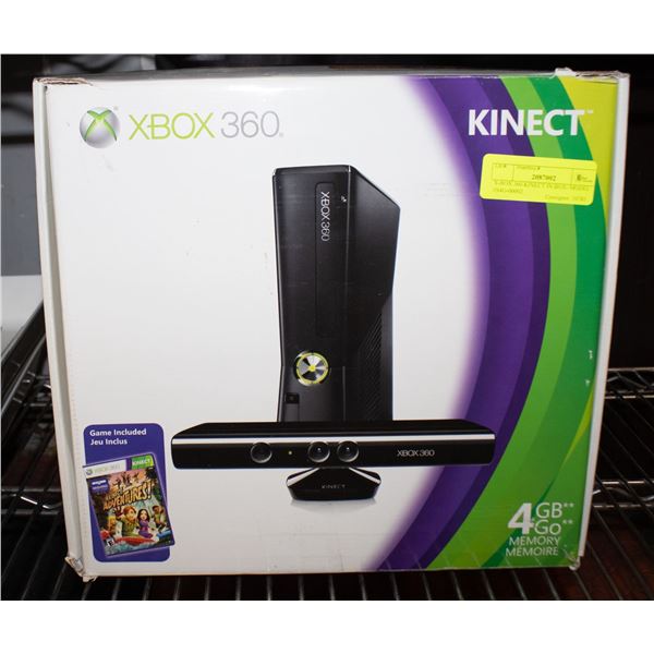UNTESTED X-BOX 360 KINECT IN BOX- MODEL #S4G-00002