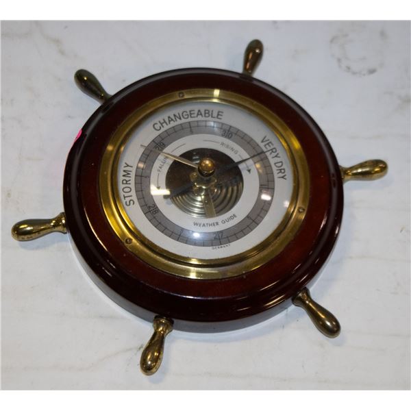 VINTAGE SHIP WHEEL BAROMETER