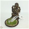 Image 1 : HINDU GANESH CLEAR QUARTZ ON MOSS BED DISPLAY
