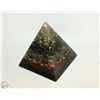 Image 1 : ORGONITE RESIN PYRAMID GREEN 5" TALL