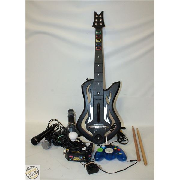 XBOX GUITAR HERO, MIC AND MORE