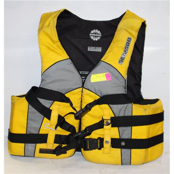SEADOO LIFE JACKET X-LARGE - YELLOW