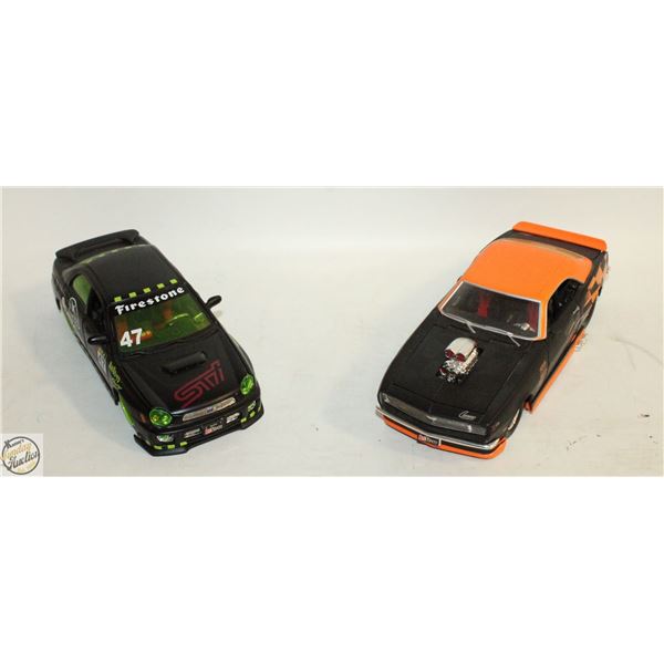 SUBARU WRX 1:24 AND 68 CAMERO DIECAST 1:24