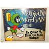 Image 1 : MARVIN THE MARTIAN METAL SIGN 16"X12"