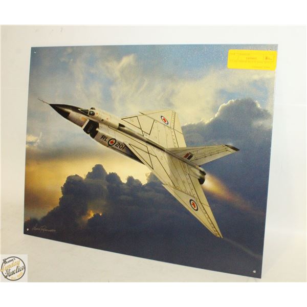 CF-105 ARROW METAL SIGN 16"X12"