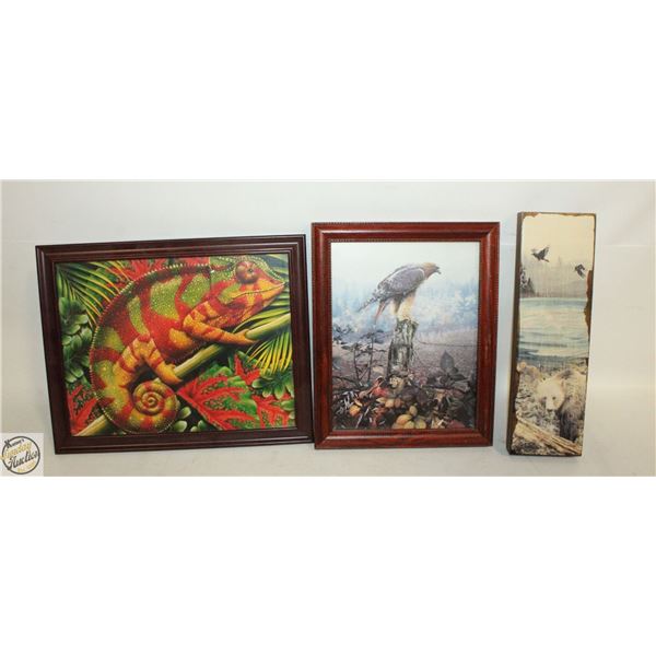 LOT OF ASSORTED ANIMAL ART WORK