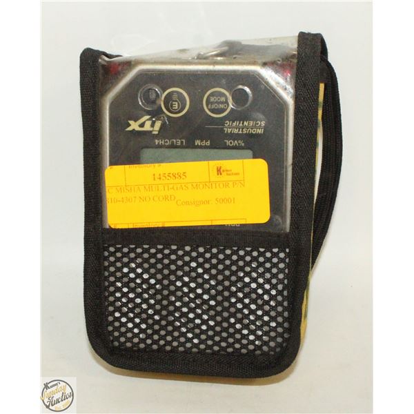 ISC MISHA MULTI-GAS MONITOR P/N 1810-4307 NO CORD