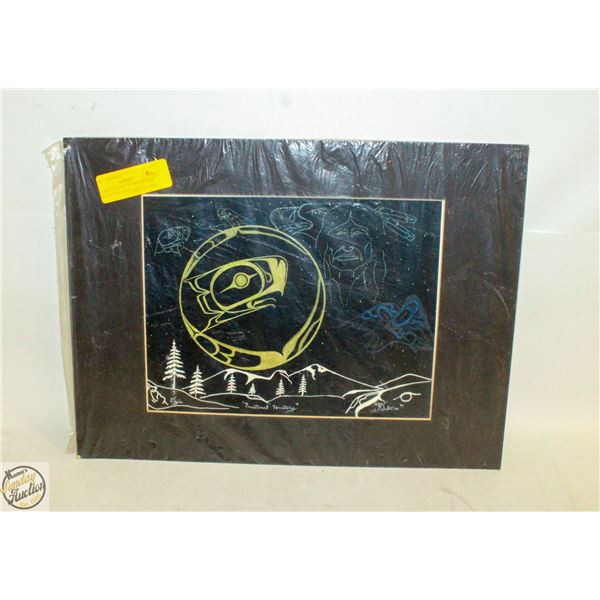 ABORIGINAL ART WORK SIGNED TRAITIONAL TERRITORY