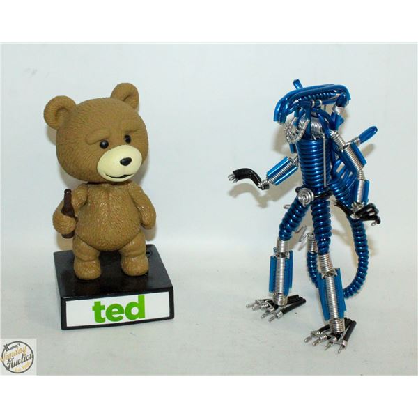 LOT OF ASSORTED FIGURINES INLDUE TED MOVIE NOISE