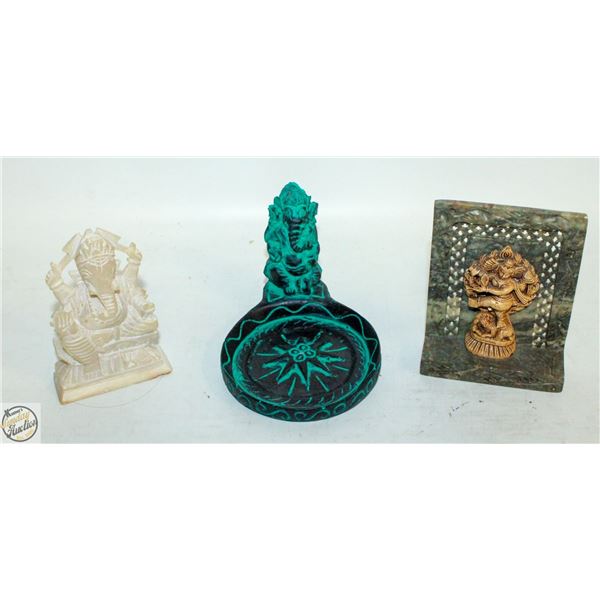 LOT OF STONE HINDU FIGURINES