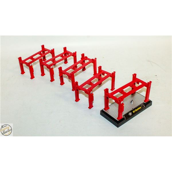 LOT OF M2 RED DISPLAY STANDS