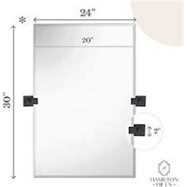 NEW HAMILTON HILLS 20 X 30" BRONZE RECTANGLE PIVOT