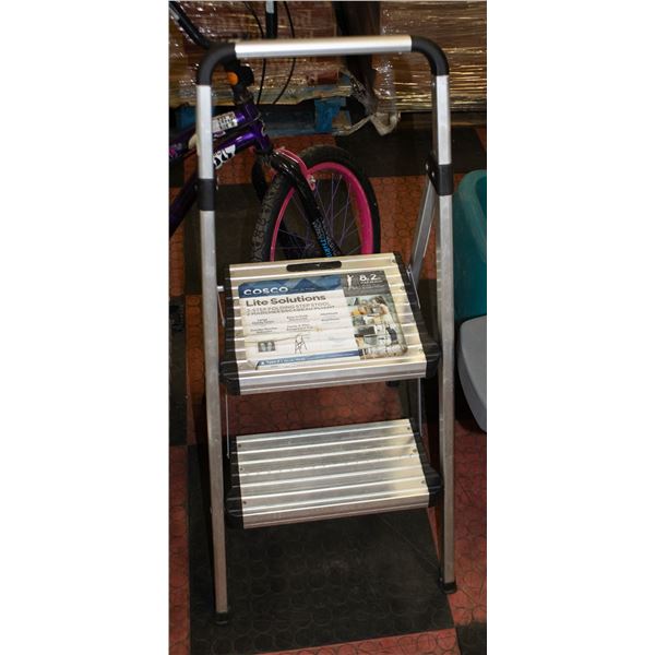 2 STEP FOLDING ALUMINUM STEP LADDER
