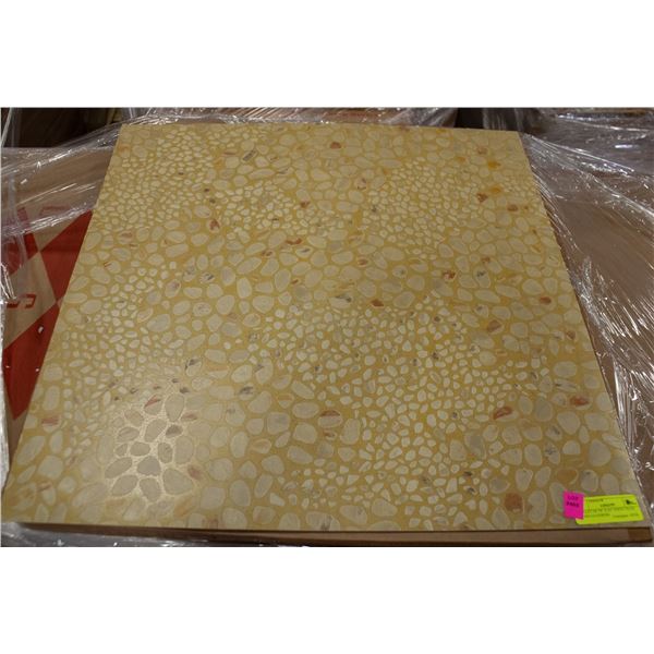 PALLET OF 24" X 24" VINYL GLUE DOWN FLOORING