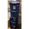 Image 1 : 5 NEW RUBBERMAID STORAGE TOTES WITH LEDS 20.8GAL