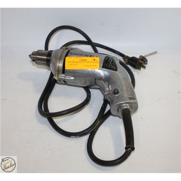 VINTAGE ROCKWELL DRILL MODEL 774 PLUG IN