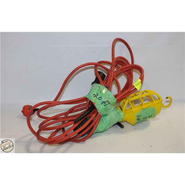 HEAVY DUTY EXTENTION CORD 20FT+12V TROUBLE LIGHT