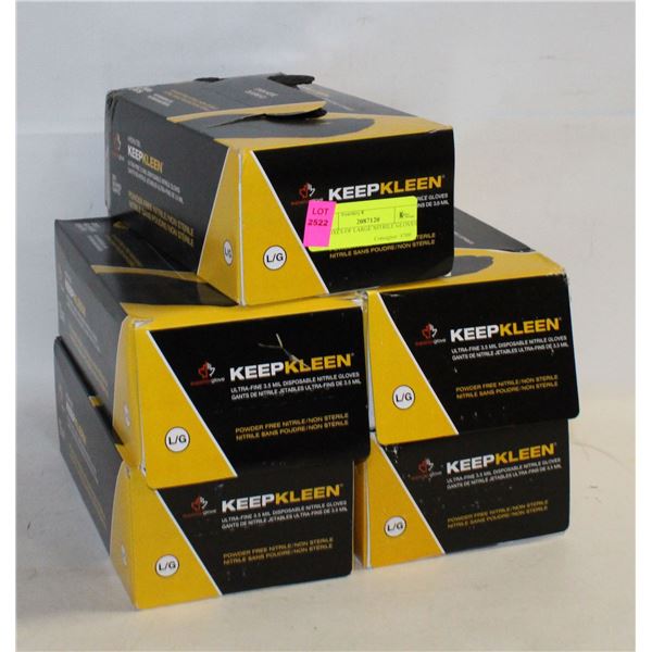 5 BOXES OF LARGE NITRILE GLOVES