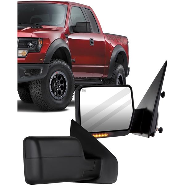 NEW ECCPP DRIVER SIDE VIEW MIRROR, POWER HEATED