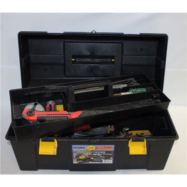 22" TOOL BOX WITH CONTENTS