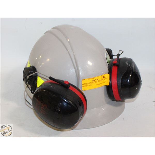 SAFETY HELMET SOLD WITH EAR PROTECTION