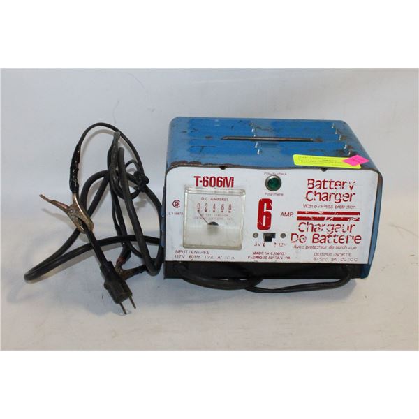 BATTERY CHARGER-T-606M.  FOR CHARGING 6V