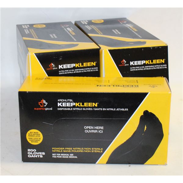 5 BOXES OF LARGE NITRILE GLOVES