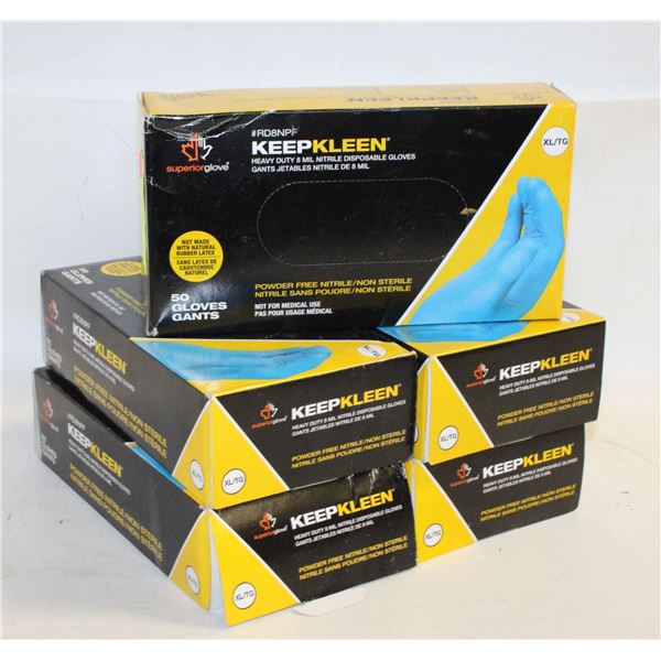 5 BOXES XL NITRILE GLOVES