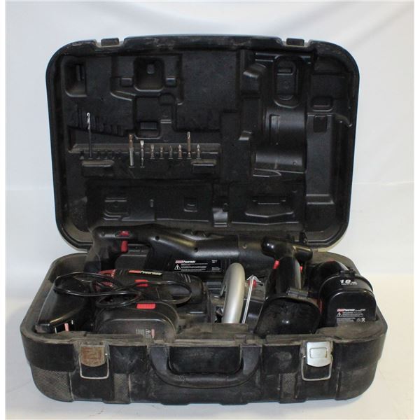 COLEMAN POWERMATE 18V TOOL SET IN HARD CASE