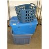 Image 1 : 2 TOTES + LAUNDRY BASKET DOUBLE HANDLED